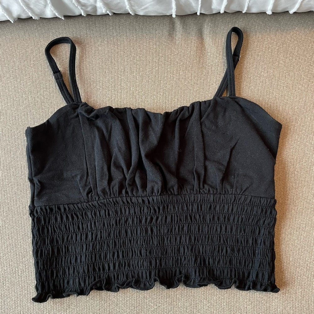 Hollister Black Smocked Women's Top